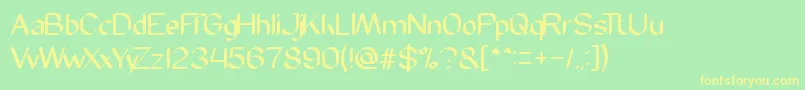 ModernScript Font – Yellow Fonts on Green Background