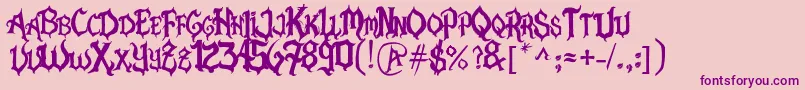 PasiРІnExtended Font – Purple Fonts on Pink Background