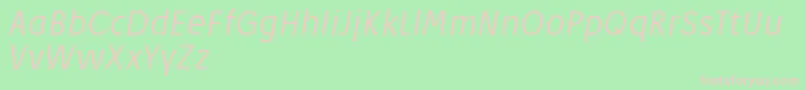 JosefReducedLightitalic Font – Pink Fonts on Green Background