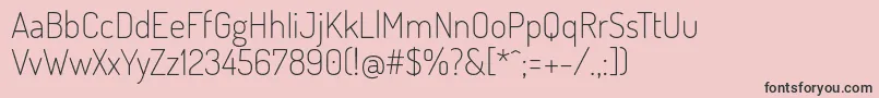 DosisExtralight Font – Black Fonts on Pink Background