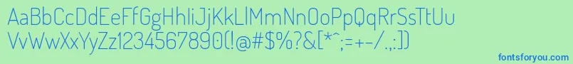 DosisExtralight Font – Blue Fonts on Green Background