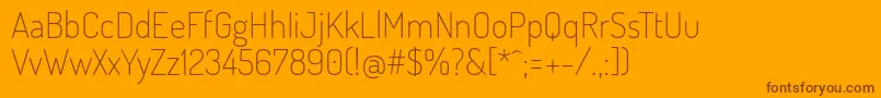 DosisExtralight Font – Brown Fonts on Orange Background