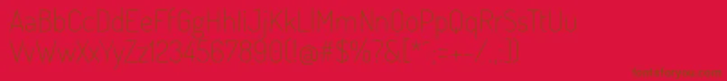DosisExtralight Font – Brown Fonts on Red Background