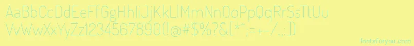DosisExtralight Font – Green Fonts on Yellow Background