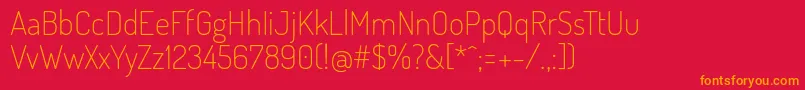 DosisExtralight Font – Orange Fonts on Red Background