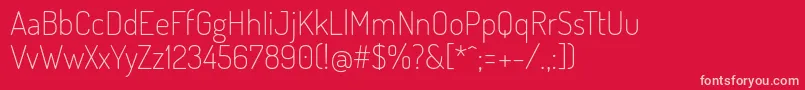 DosisExtralight Font – Pink Fonts on Red Background