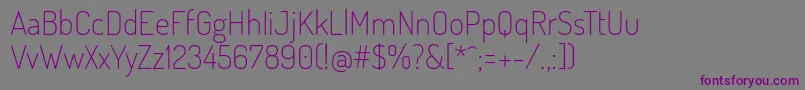 DosisExtralight Font – Purple Fonts on Gray Background