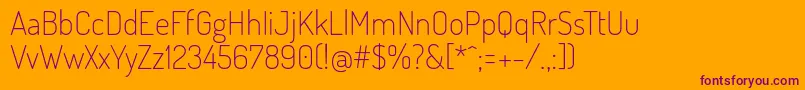 DosisExtralight Font – Purple Fonts on Orange Background