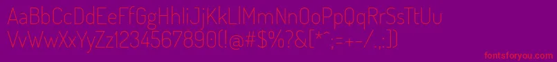 DosisExtralight-Schriftart – Rote Schriften auf violettem Hintergrund