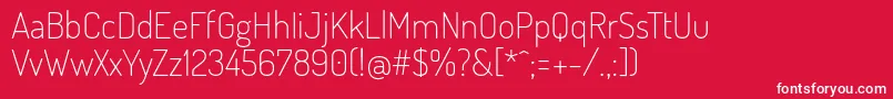 DosisExtralight Font – White Fonts on Red Background