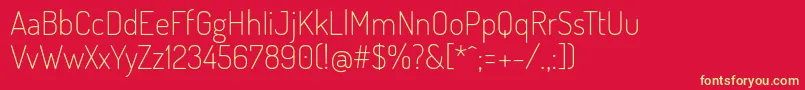 DosisExtralight Font – Yellow Fonts on Red Background