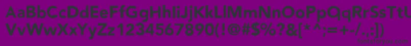 Czcionka Nowayback – czarne czcionki na fioletowym tle