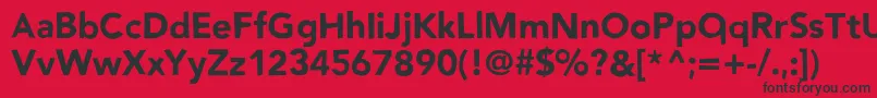 Nowayback Font – Black Fonts on Red Background