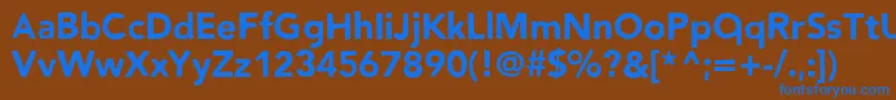 Czcionka Nowayback – niebieskie czcionki na brązowym tle