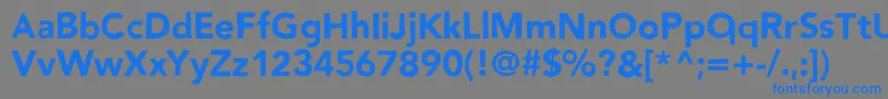 Nowayback Font – Blue Fonts on Gray Background