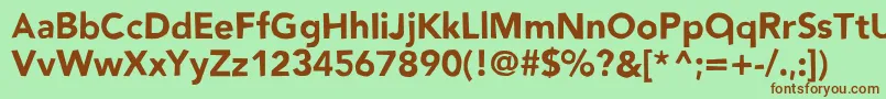 Nowayback Font – Brown Fonts on Green Background