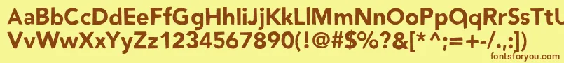 Nowayback Font – Brown Fonts on Yellow Background