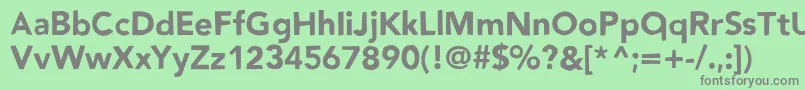 Nowayback Font – Gray Fonts on Green Background