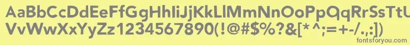 Nowayback Font – Gray Fonts on Yellow Background