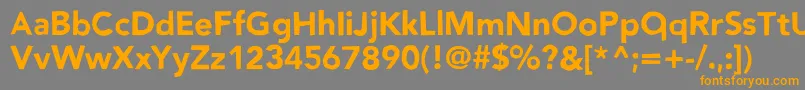 Nowayback Font – Orange Fonts on Gray Background