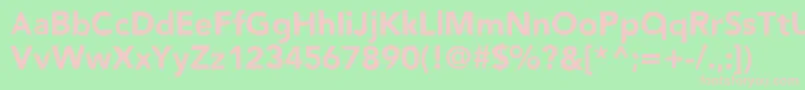Nowayback-fontti – vaaleanpunaiset fontit vihreällä taustalla