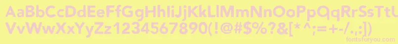 Nowayback Font – Pink Fonts on Yellow Background