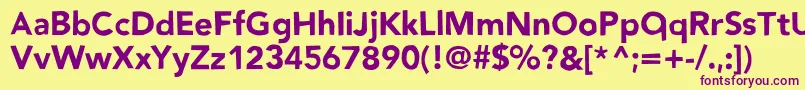 Nowayback Font – Purple Fonts on Yellow Background