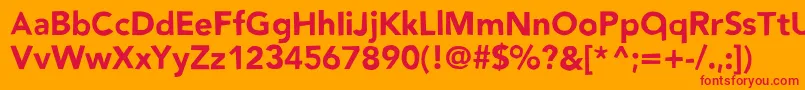 Nowayback Font – Red Fonts on Orange Background