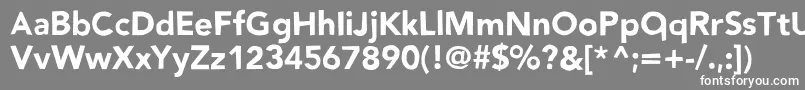 Nowayback Font – White Fonts on Gray Background