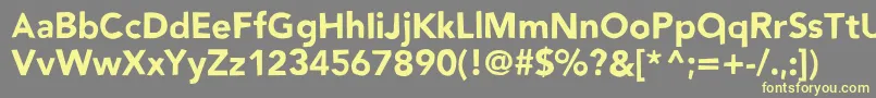 Nowayback Font – Yellow Fonts on Gray Background