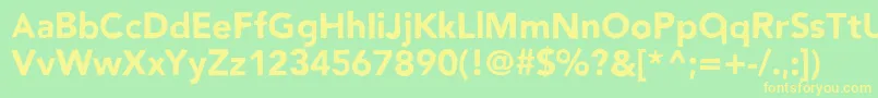 Nowayback Font – Yellow Fonts on Green Background