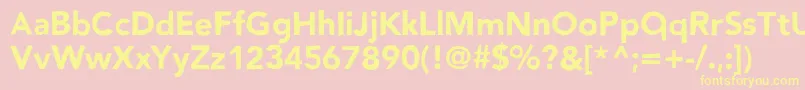 Nowayback Font – Yellow Fonts on Pink Background