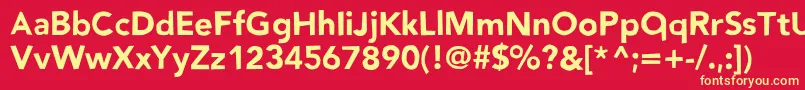 Nowayback Font – Yellow Fonts on Red Background