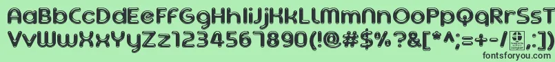 AgetaChubbyDemo Font – Black Fonts on Green Background