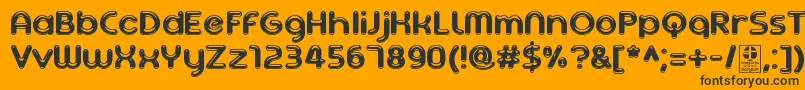 AgetaChubbyDemo Font – Black Fonts on Orange Background