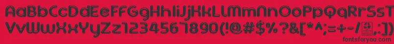 AgetaChubbyDemo Font – Black Fonts on Red Background