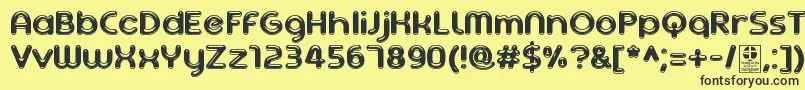 AgetaChubbyDemo Font – Black Fonts on Yellow Background