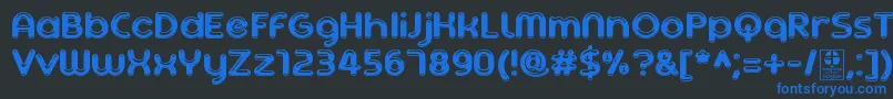 AgetaChubbyDemo Font – Blue Fonts on Black Background