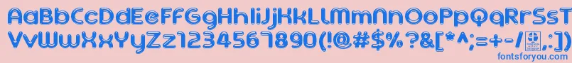 AgetaChubbyDemo Font – Blue Fonts on Pink Background