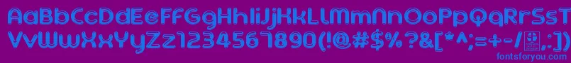 AgetaChubbyDemo Font – Blue Fonts on Purple Background