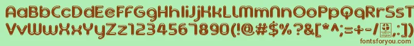 AgetaChubbyDemo Font – Brown Fonts on Green Background