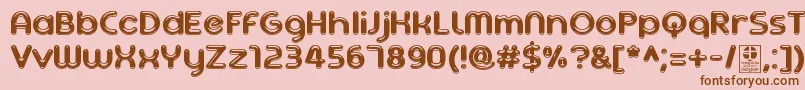 AgetaChubbyDemo Font – Brown Fonts on Pink Background