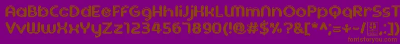 AgetaChubbyDemo Font – Brown Fonts on Purple Background