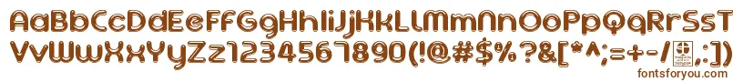 AgetaChubbyDemo Font – Brown Fonts on White Background