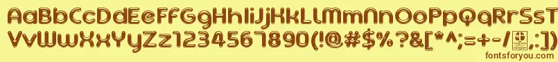 AgetaChubbyDemo Font – Brown Fonts on Yellow Background