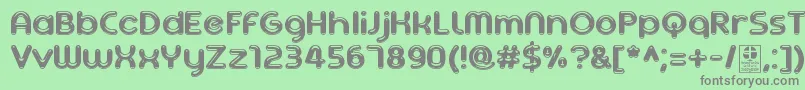 AgetaChubbyDemo Font – Gray Fonts on Green Background