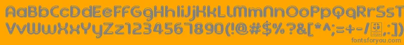 AgetaChubbyDemo Font – Gray Fonts on Orange Background