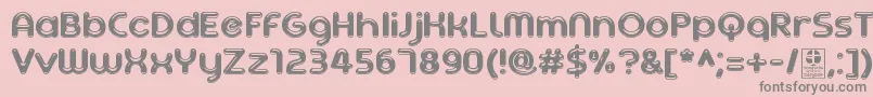 AgetaChubbyDemo Font – Gray Fonts on Pink Background