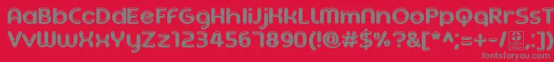フォントAgetaChubbyDemo – 赤い背景に灰色の文字
