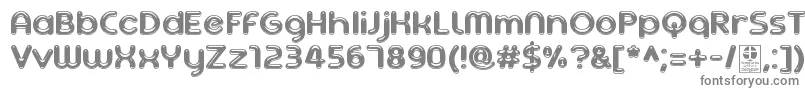 フォントAgetaChubbyDemo – 白い背景に灰色の文字